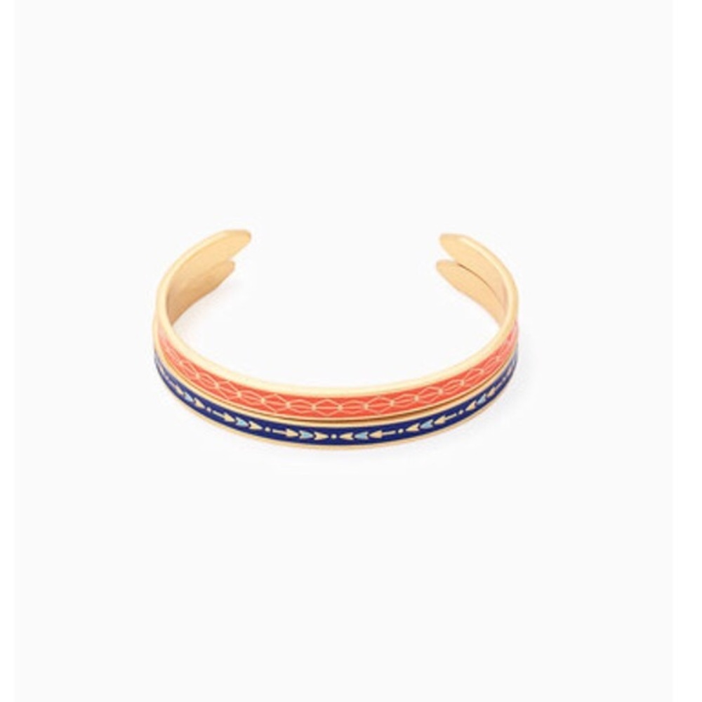 NIB Stella & Dot Manchester Enamel Cuffs